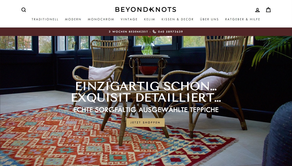 shopify store Beyond Knots